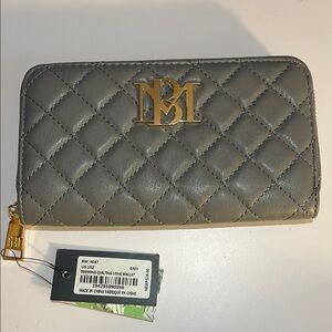 Badgley Mischka Gray Quilted Wallet